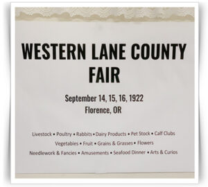 Western Lane County Fair sign